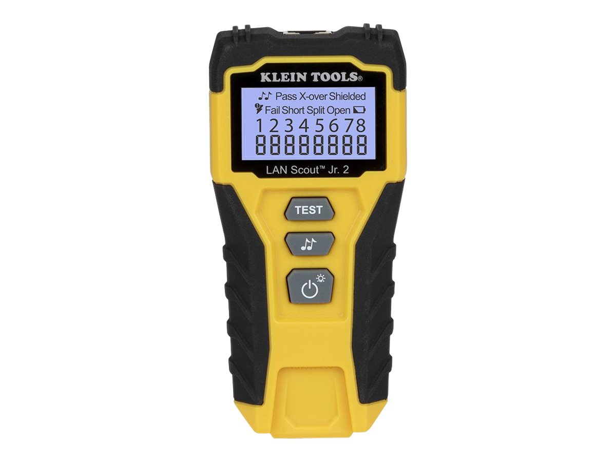 Klein Tools LAN Scout Jr. 2 Netzwerktester RJ-45 Cat3/Cat5E/Cat6/6A/Cat7 Schwarz, Gelb