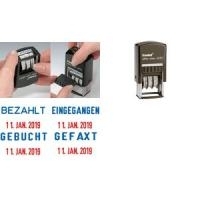 trodat Datumstempel Printy Dater 4850L "GEBUCHT", blau-rot (51 4853)