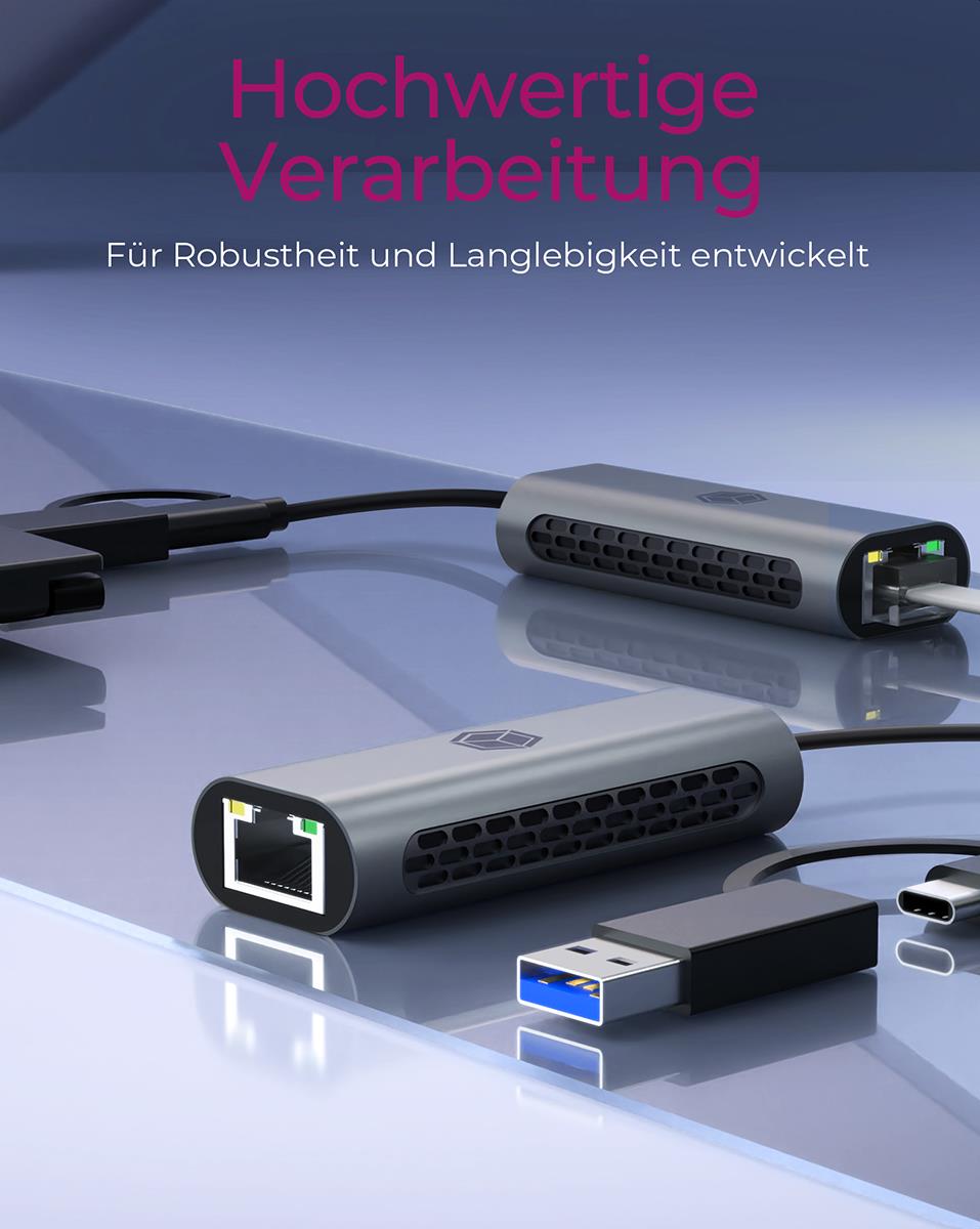 ICY BOX IB-LAN301-C3 Netzwerkadapter 2.5 Gbps Anthrazit