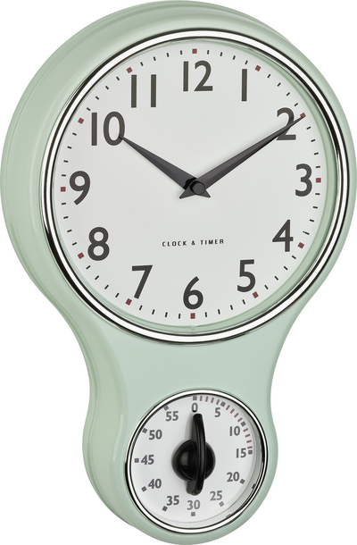 TFA 60.3073.20 Quarz Mechanisch Wanduhr 196 mm x 58 300 Mint (60.3073.20)