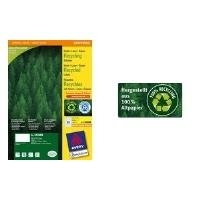 Avery Zweckform - A6 (105 x 148 mm) 400 Etikett(en) (100 Bogen x 4) recycelte Etiketten