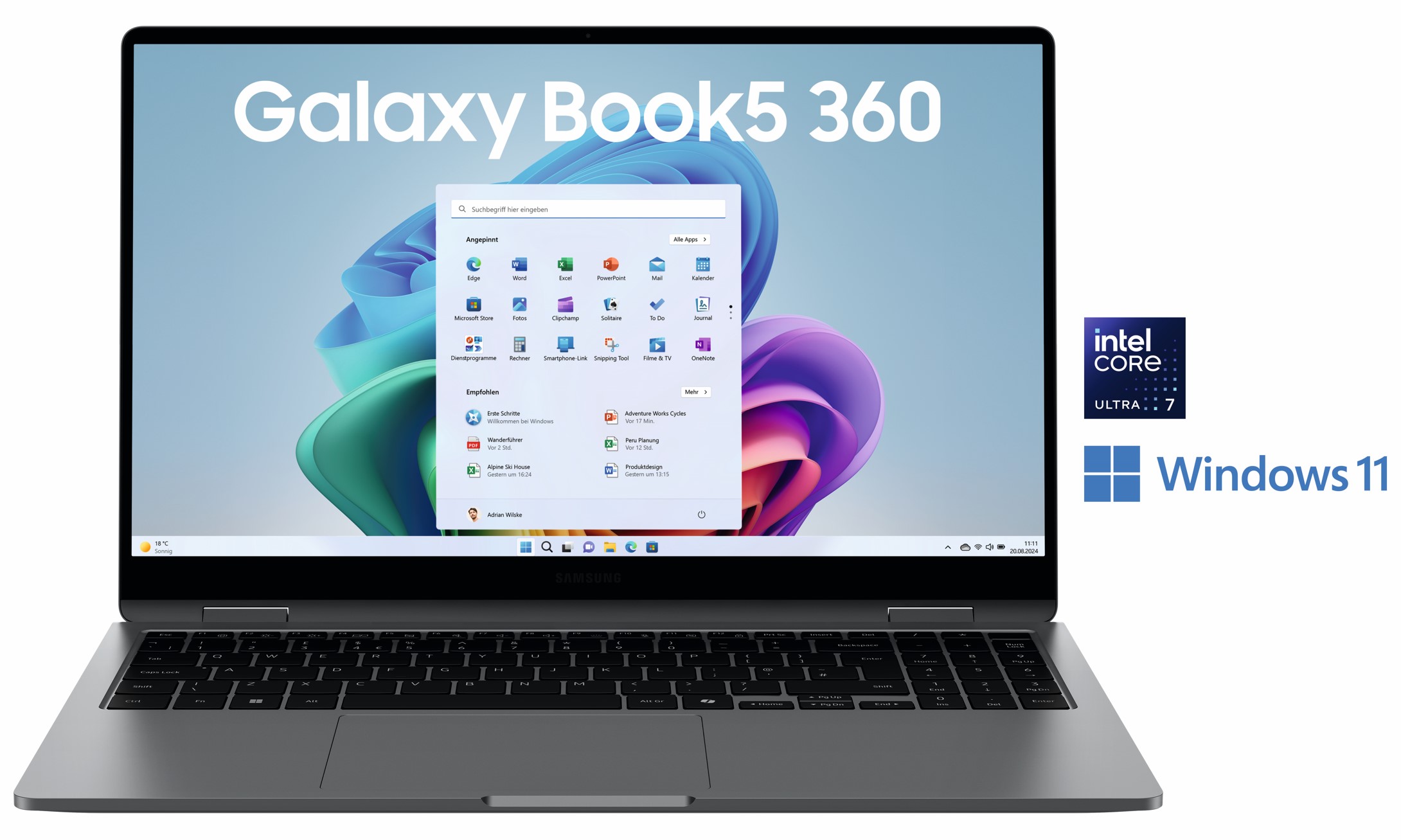 Samsung NP754Q Book5 360 15.6" Ultra7 16GB+ 512GB Gray B2B (NP754QHA-KA3DE)