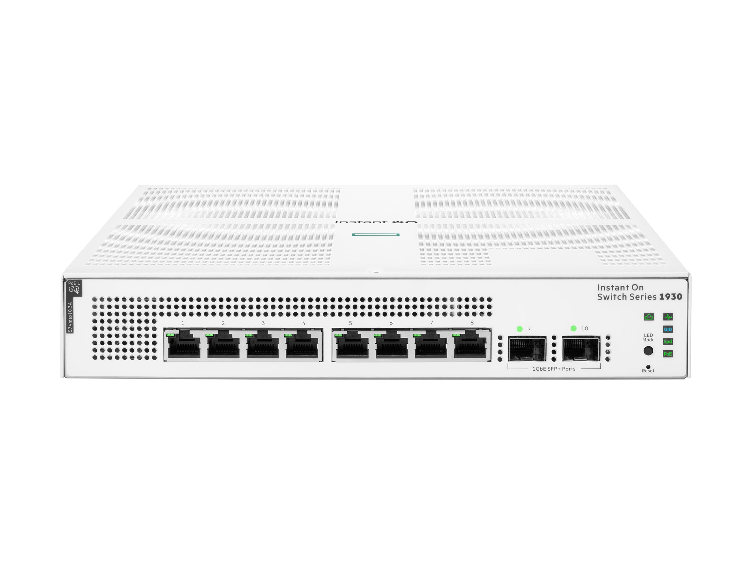 HPE Networking Instant On 1930 8G Class4 PoE 2SFP 124W Managed Switch, 10 Ports, Weiß