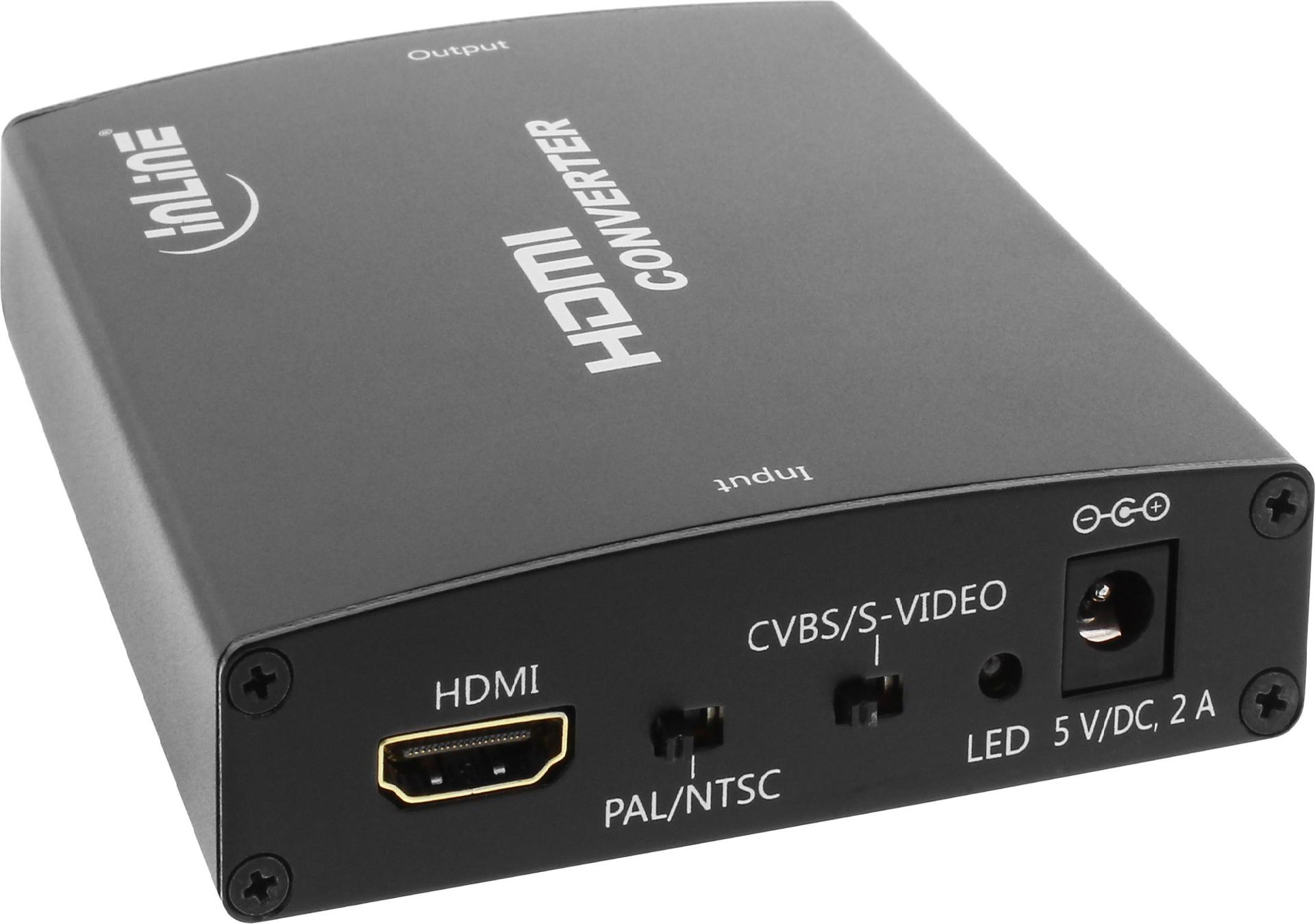 InLine 65006 Videokonverter HDMI zu Composite/S-Video Schwarz