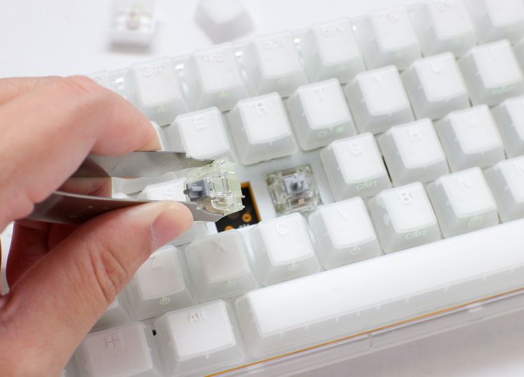 Ducky One 3 Mini Aura Gaming-Tastatur CHERRY MX Blue RGB QWERTZ Weiß