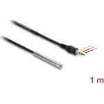 Delock Temperaturfühler-Kabel mit 3,5 mm 3 Pin Klinkenstecker DS18B20 1 m (91387)