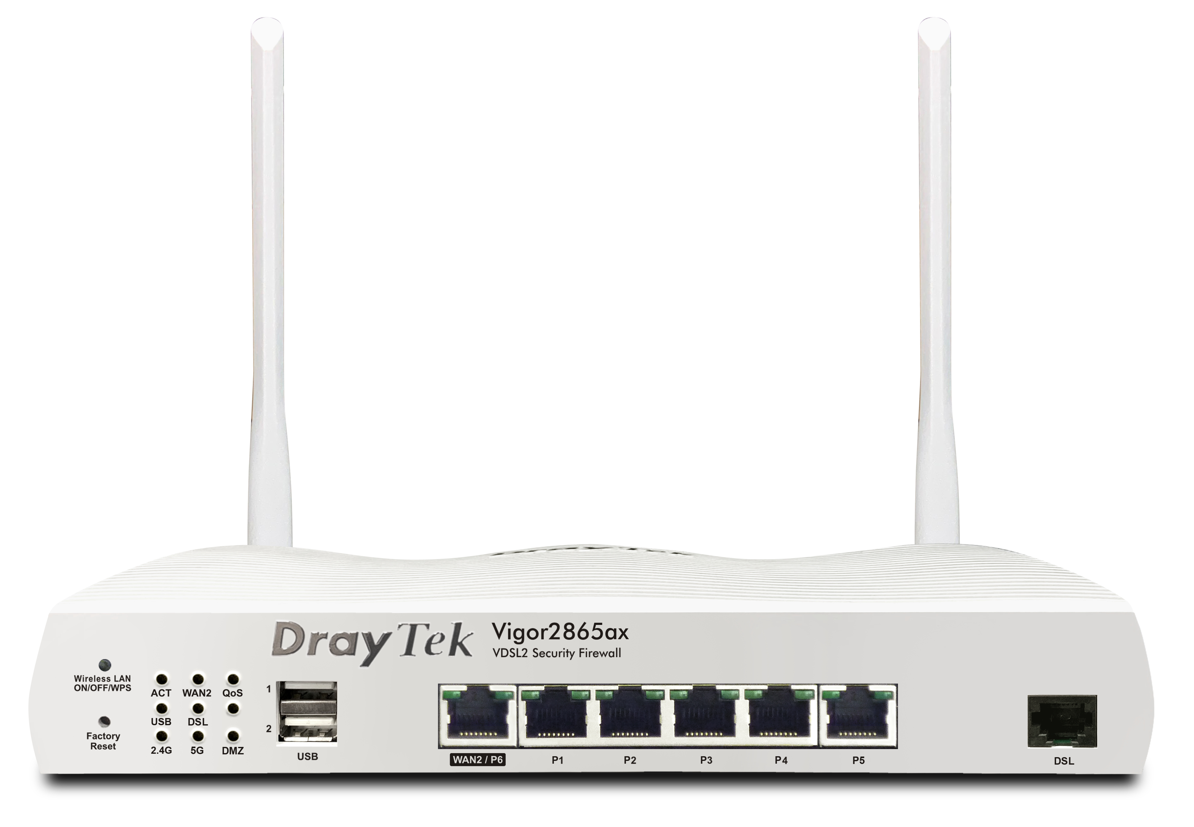 DrayTek Vigor 2865ax WLAN-Router Wi-Fi 6 Dual-Band 1 Gbps Weiß