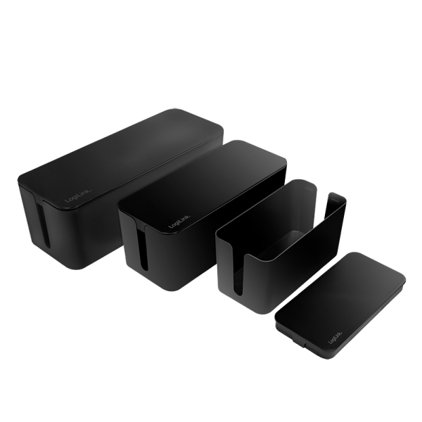 LogiLink KAB0077 Kabelmanagement-Box Set Schwarz