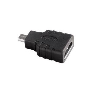 Hama - HDMI-Adapter - mikro HDMI (M) bis HDMI (W) - abgeschirmt - Schwarz