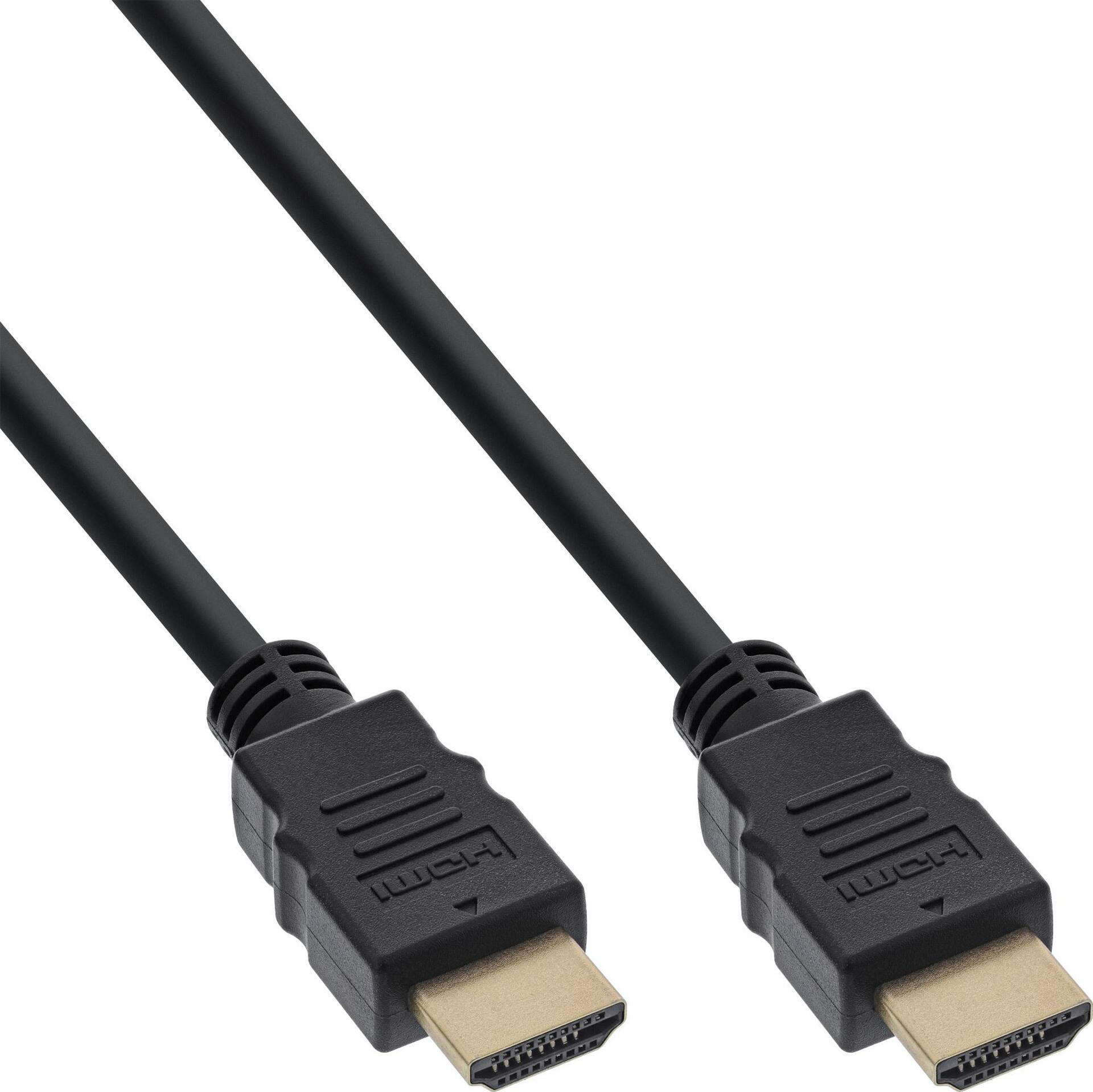 InLine® HDMI Kabel, HDMI-High Speed mit Ethernet, St/St, schwarz, 7,5m (17507)