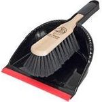 LEO MAIER Kehrgarnitur mit Lippe "Light", schwarz/rot Kehrschaufel aus Kunststoff, Breite: 220 mm, - 1 Stück (43073)