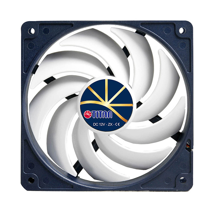 Titan TFD-12025H12ZP/KE(RB) Computerlüfter 12 cm Schwarz, Weiß