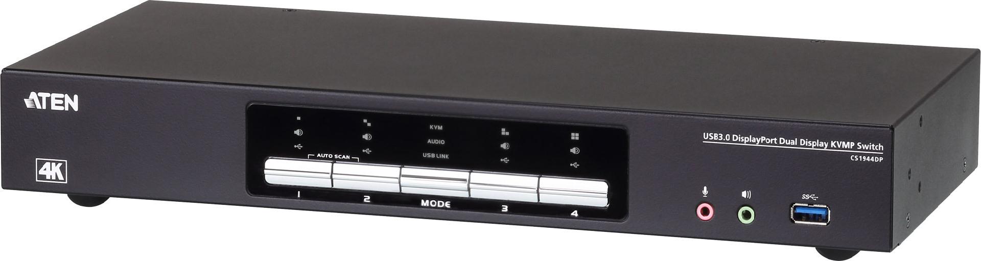ATEN CS1944DP KVM-Switch 4-Port DisplayPort 4K Schwarz