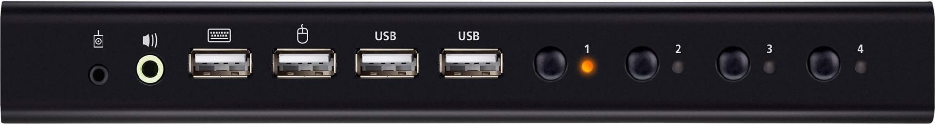 ATEN CS784H 4-Port USB HDMI KVM-Switch Schwarz