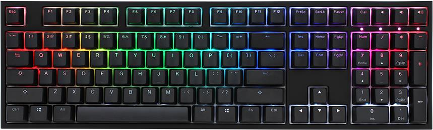 Ducky One 2 Backlit PBT Gaming Tastatur, MX-Black, RGB LED - schwarz (DKON1808ST-ADEPDAZT1)