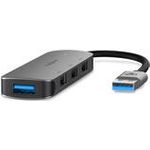 Nedis USB-Hub USB-A Stecker - 4x USB A, 4-Port port(s), USB 2.0 / USB 3.2 Gen 1, Stromversorgung über USB, 5 Gbps (CCGB61210GY01)