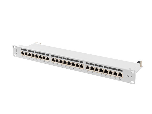 Lanberg PPS7-1024-S Patchpanel 24-Port 1U 19" Cat. 7 FTP Grau