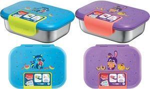 Maped PICNIK Lunchbox WASCHBÄR, aus Edelstahl, 0,9 Liter Edelstahldose mit Kunststoffdeckel, Deckel mit Silikon - 1 Stück (874001)