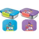 Maped PICNIK Lunchbox WASCHBÄR, aus Edelstahl, 0,9 Liter Edelstahldose mit Kunststoffdeckel, Deckel mit Silikon - 1 Stück (874001)