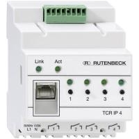 Rutenbeck Fernschaltgerät TCR IP 4, lichtgrau RAL 7035 Zum Schalten von 4 elektrischen Geräten über ein TCP/IP-Netzwerk (700802610)