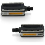 Hama Fahrradpedale, rutschfest, mit Reflektoren, 2er-Set, Schwarz (00178144)