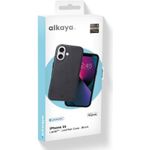 alkaya LUCID MagSafe Schutzhülle Intelligentes Leder iPhone 16 schwarz - (Schutz-)hülle (CS-20175)
