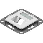 EasyLan preLink / fixLink Modulaufnahme, 1xKS m. Zentralplatte RAL 9010 (CKVD1D2)