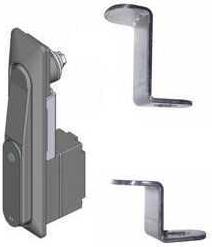 IT-BUDGET Schwenkgriff für individuelle Profilhalbzylinder für 19"-Schränke SRK mit PerforierteTür - inklusive Schließzungen (ZAAITBSRKPHZGPF)