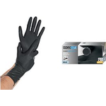 HYGOSTAR Nitril-Handschuh "POWER GRIP LONG", S, schwarz puderfrei, Länge: 300 mm, beidseitig tragbar, innenseitige - 1 Stück (270968)