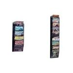 helit Wand-Prospekthalter Mesh, A4 hoch, 5 Fächer, schwarz aus Drahtmetall, pulverbeschichtet, Fachtiefe: 20 mm, - 1 Stück (H6260095)