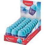 Maped Spitzdose ARCTIC, aus Kunststoff, 25er Display mit Auffangdose in transparent mit Dekor & blauem Deckel, - 25 Stück (034037)