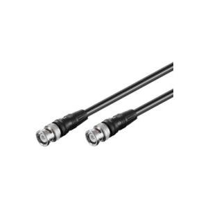 Wentronic Goobay BNC Verbindungskabel, Schwarz, 10 m - BNC-Stecker > BNC-Stecker (50088)