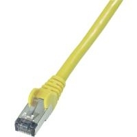 Goobay RJ45 Netzwerk Anschlusskabel CAT 6 S/FTP 0.50 m Gelb Flammwidrig, mit Rastnasenschutz Goobay