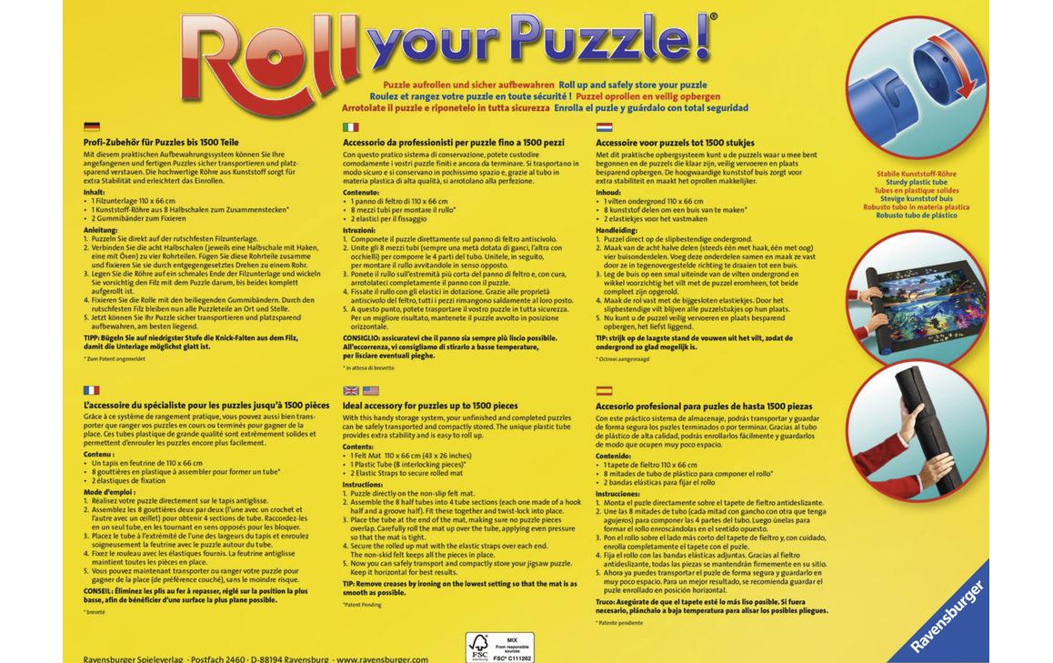 Ravensburger Roll your Puzzle Puzzlematte 110 x 66 cm Schwarz