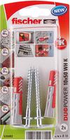 Fischer DuoPower 10 x 50 WH K NV Dübelset 50 mm 535002 1 Set (535002)