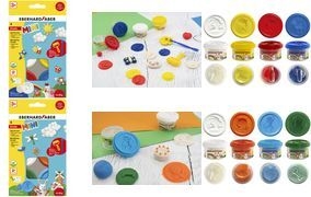 EBERHARD FABER Knete Sonderfarben farbsortiert, 4 Farben je 50,0 g (572516)