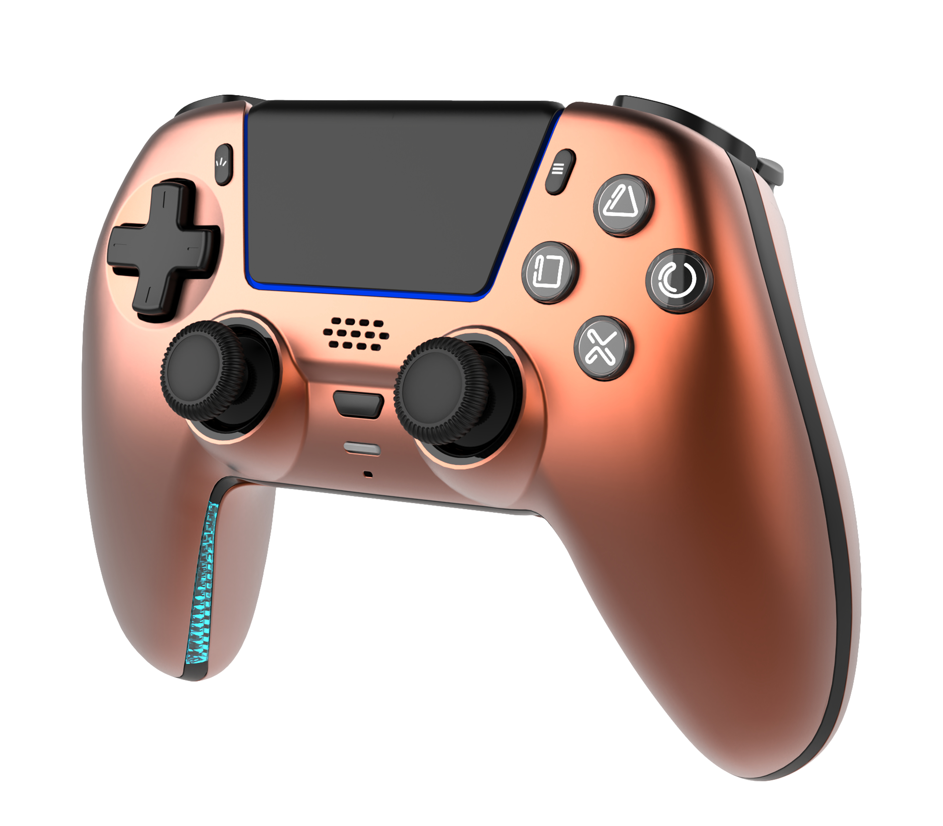Deltaco GAM-199 Wireless Gaming-Controller für PS5 mit Ladestation Orange, Bronze