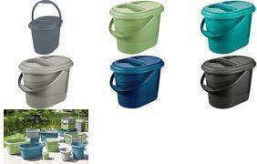 keeeper Bio-Abfalleimer "elsa eco", 13 Liter, grass green mit Deckel, oval, Material: PP / Regranulat, - 1 Stück (1180431900000)