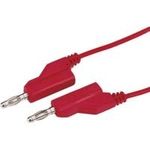 VOLTCRAFT Messleitung [ Lamellenstecker 4 mm - Lamellenstecker 4 mm] 5.00 m Rot MS5/RT (MS5/RT)