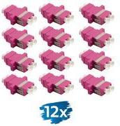 LogiLink LWL Kupplung-Set, 2x LC-Duplex, OM4, violett 2x LC Duplex Kupplung, SC-Simplex Ausbruch, einteiliges - 1 Stück (FA02LC8)