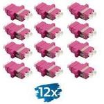 LogiLink LWL Kupplung-Set, 2x LC-Duplex, OM4, violett 2x LC Duplex Kupplung, SC-Simplex Ausbruch, einteiliges - 1 Stück (FA02LC8)