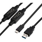 Microconnect USB3.1CA10AMP USB Kabel 10 m USB 3.2 Gen 1 (3.1 Gen 1) USB A USB C Schwarz (USB3.1CA10AMP)