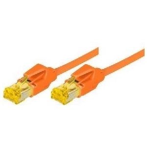 Patchkabel S/FTP, PiMF, Cat 6a, orange, 7,5 m Für 10 Gigabit/s, halogenfrei, mit Draka-Kabel und Hirosesteckern TM31 (72207A)