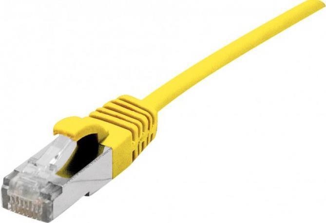 Dexlan Patchkabel Cat. 6A, S/FTP (PiMF), ultradünn, halogenfrei, mit Rastnasenschutz, gelb, 5,0 m (858712)