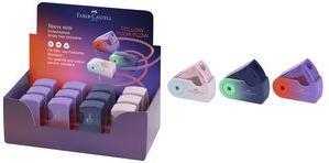 FABER-CASTELL Einfachspitzdose SLEEVE MINI Flow Edition mit Spänbehälter für leichtes und sauberes Spitzen, mit - 12 Stück (182776)