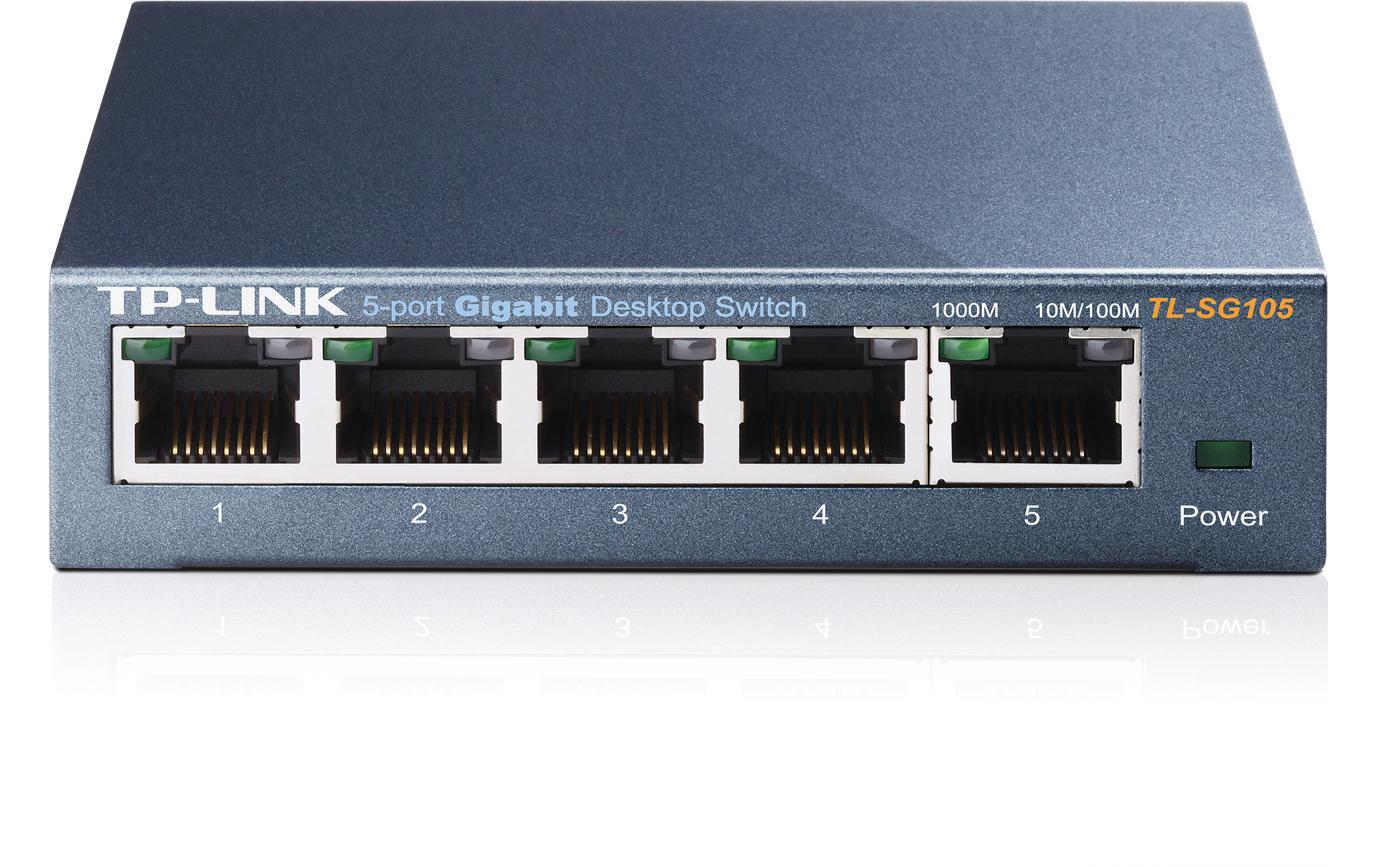 TP-Link TL-SG105 5-Port Gigabit Ethernet Switch Schwarz