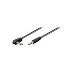 Wentronic Goobay 3,5mm-Klinke-Verbindungskabel, Schwarz, 0.5 m - Klinke 3,5 mm-Stecker (3-Pin, Stereo) > Klinke 3,5 mm-Stecker (3-Pin, Stereo) 90° (67782)