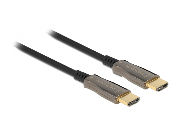 Delock 84040 HDMI-Kabel 30 m 48 Gbit/s Schwarz, Silber