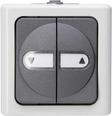 Kopp 561556004 Thermoplast Schwarz - Weiß Lichtschalter (561556004)