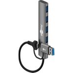 Goobay 2in1 Slim 4-Port USB-Hub, 5 Gbit/s (79149)